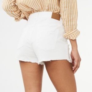 NWT White Ripped Cutoff High Waist Jean Shorts 4